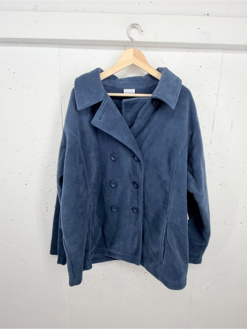 Columbia Women’s  3X Blue Double-Breasted Fleece Pea Coat NEW